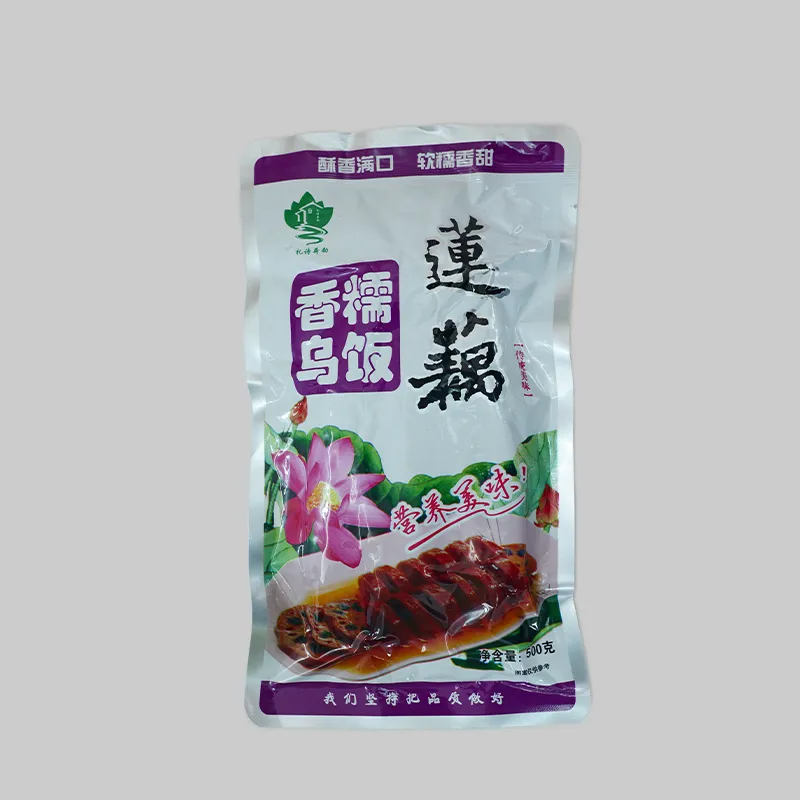 Лотосовый корень с начинкой из чёрного клейкого риса.4